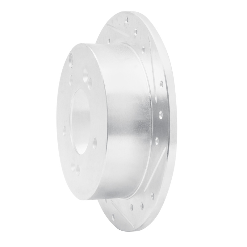 Hyundai Tucson Brake Rotor (1) - Rear Right - R1 Concepts - Drilled & Slotted - Silver - `01-`10